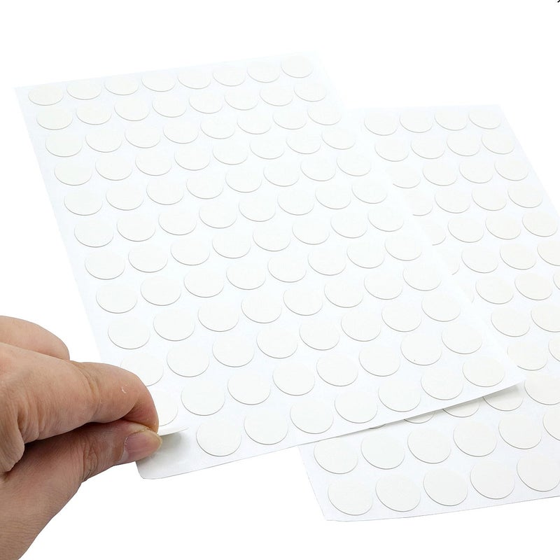 ZXUEZHENG Self-Adhesive Screw Hole Stickers,2-Table 96 in 1 Self-Adhesive Screw Covers Caps Dustproof Sticker 15mm White - Image 3